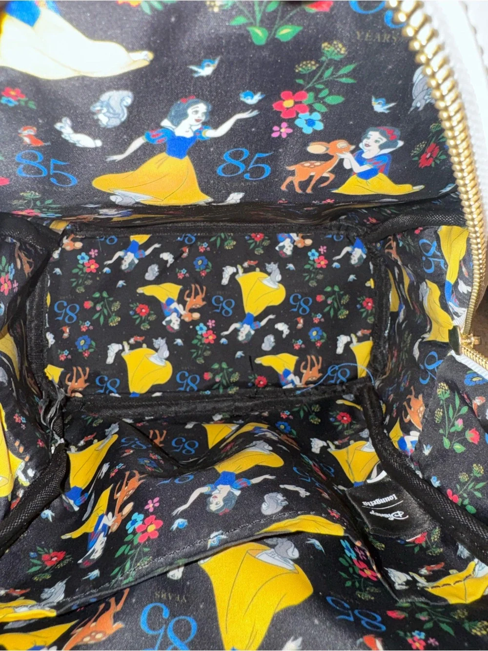 Disney by Loungefly Blue, Yellow & Red Snow White Vegan Leather Mini Backpack